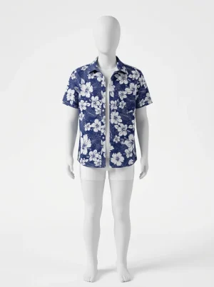 Chemise à fleurs polyester finitions impeccables style actuel homme - Vue 1 - Chemise à fleurs