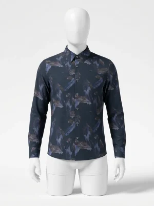 Chemise à fleurs polyester finitions précises homme habillé - Vue 1 - Chemise à fleurs