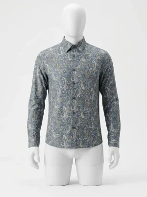 Chemise à fleurs polyester finitions travaillées homme moderne - Vue 1 - Chemise à fleurs