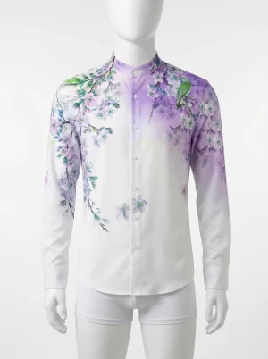 Chemise à fleurs polyester homme esthétique sobre soignée - Vue 1 - Chemise à fleurs