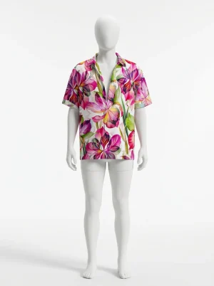 Chemise à fleurs polyester homme style formel décontracté - Vue 1 - Chemise à fleurs