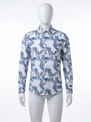 Chemise à fleurs polyester robuste homme allure sophistiquée - Vue 1 - Chemise à fleurs
