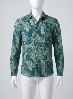 Chemise à fleurs polyester vintage homme allure chic intemporelle - Vue 1 - Chemise à fleurs