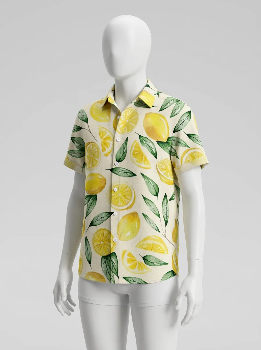 Chemise à fleurs respirante été homme coupe moderne - Vue 2 - Chemise à fleurs