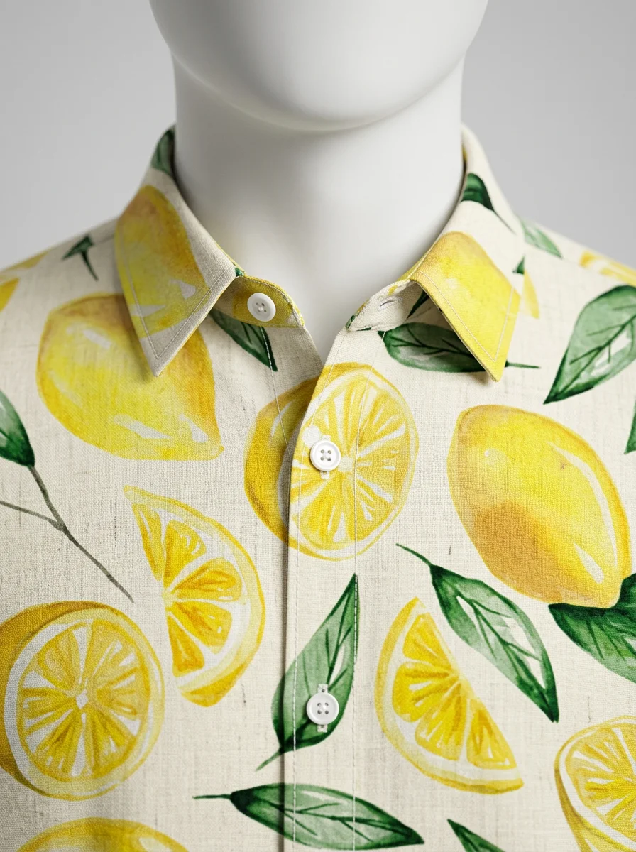 Chemise à fleurs respirante été homme coupe moderne - Vue 3 - Chemise à fleurs