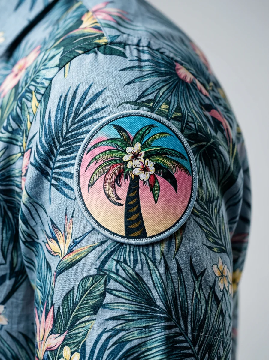 Chemise à fleurs respirante été homme coupe moderne - Vue 5 - Chemise à fleurs