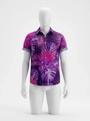Chemise à fleurs respirante vacances chic moderne homme - Vue 1 - Chemise à fleurs
