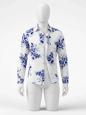 Chemise à fleurs textile aéré brunch charismatique homme - Vue 1 - Chemise à fleurs