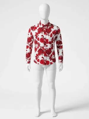 Chemise à fleurs textile anti-frottements design 3d homme - Vue 1 - Chemise à fleurs