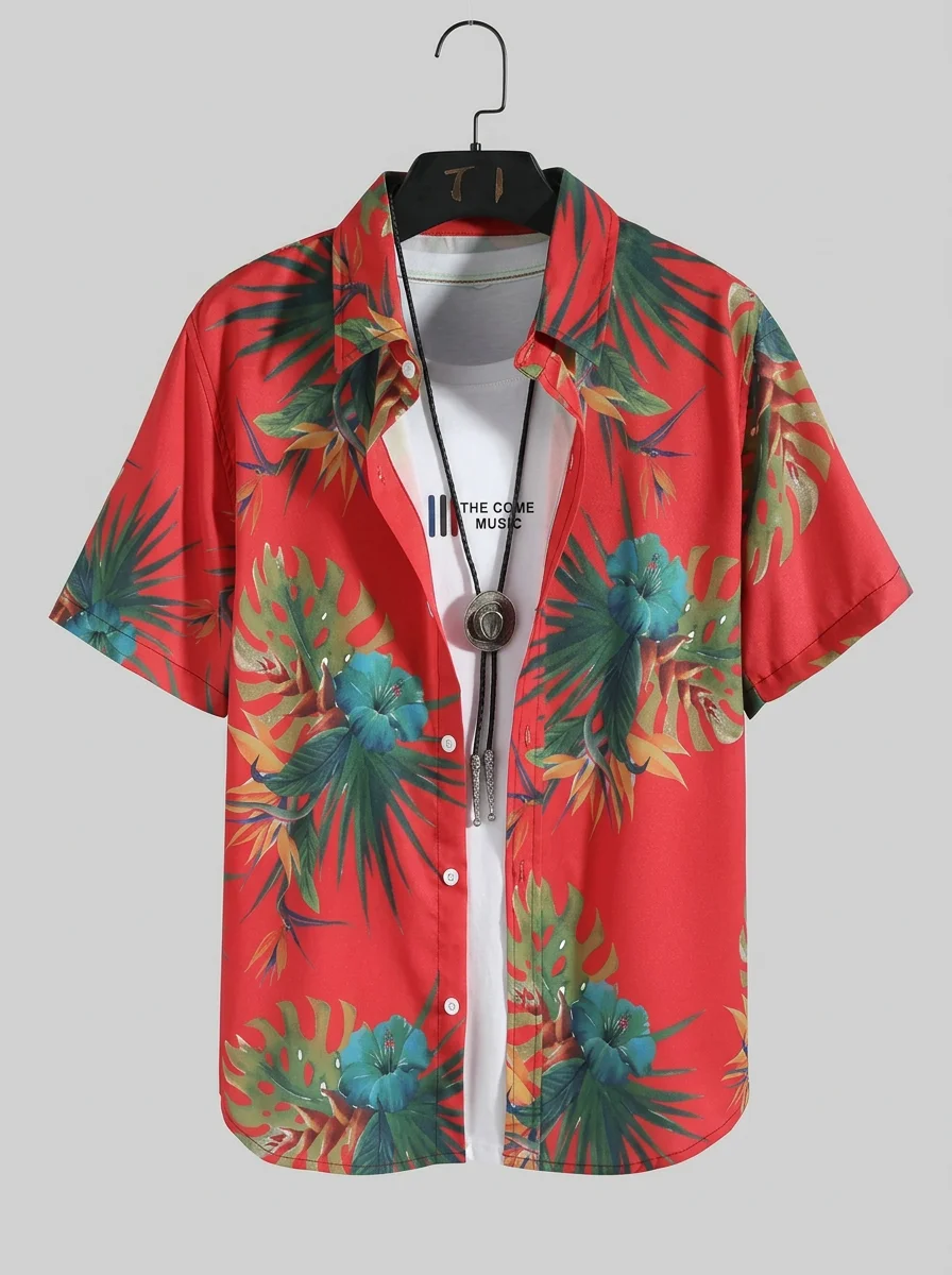 Chemise à fleurs textile haute technologie anti-odeurs homme - Vue 5 - Chemise à fleurs