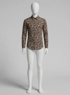 Chemise à fleurs textile intelligent impression 3d homme - Vue 1 - Chemise à fleurs
