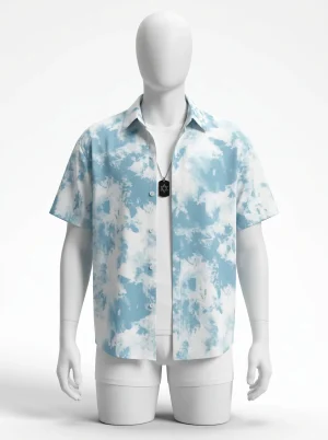 Chemise à fleurs textile ionisé inspiration soixante homme - Vue 1 - Chemise à fleurs