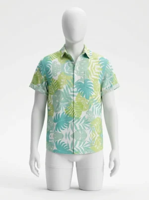 Chemise à fleurs textile respirant exotique homme plein air - Vue 1 - Chemise à fleurs