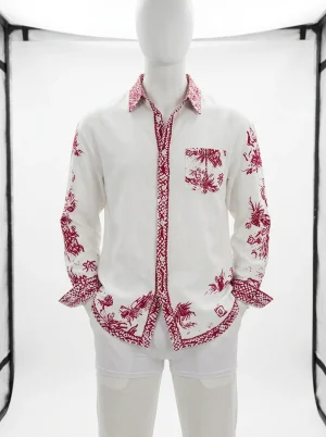 Chemise à fleurs vintage homme allure recherchée - Vue 1 - Chemise à fleurs
