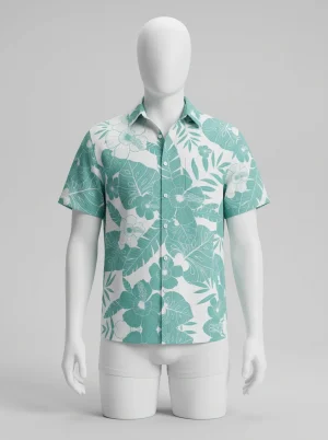 Chemise à fleurs XS au 6XL homme style archipel - Vue 1 - Chemise à fleurs